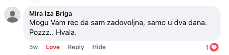 Mira: Mogu vam reć da sam zadovoljna, samo u dva dana