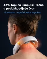 PulseRelief X na vratu - 42°C toplina i impulsi točno u potiljak